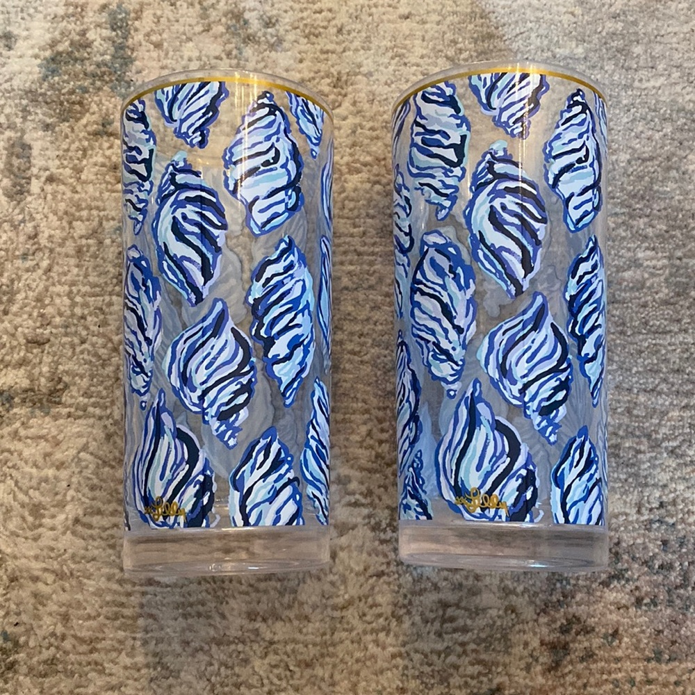 Lilly Pulitzer acrylic high ball glasses - Drop In